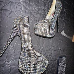 Rhinestone heels